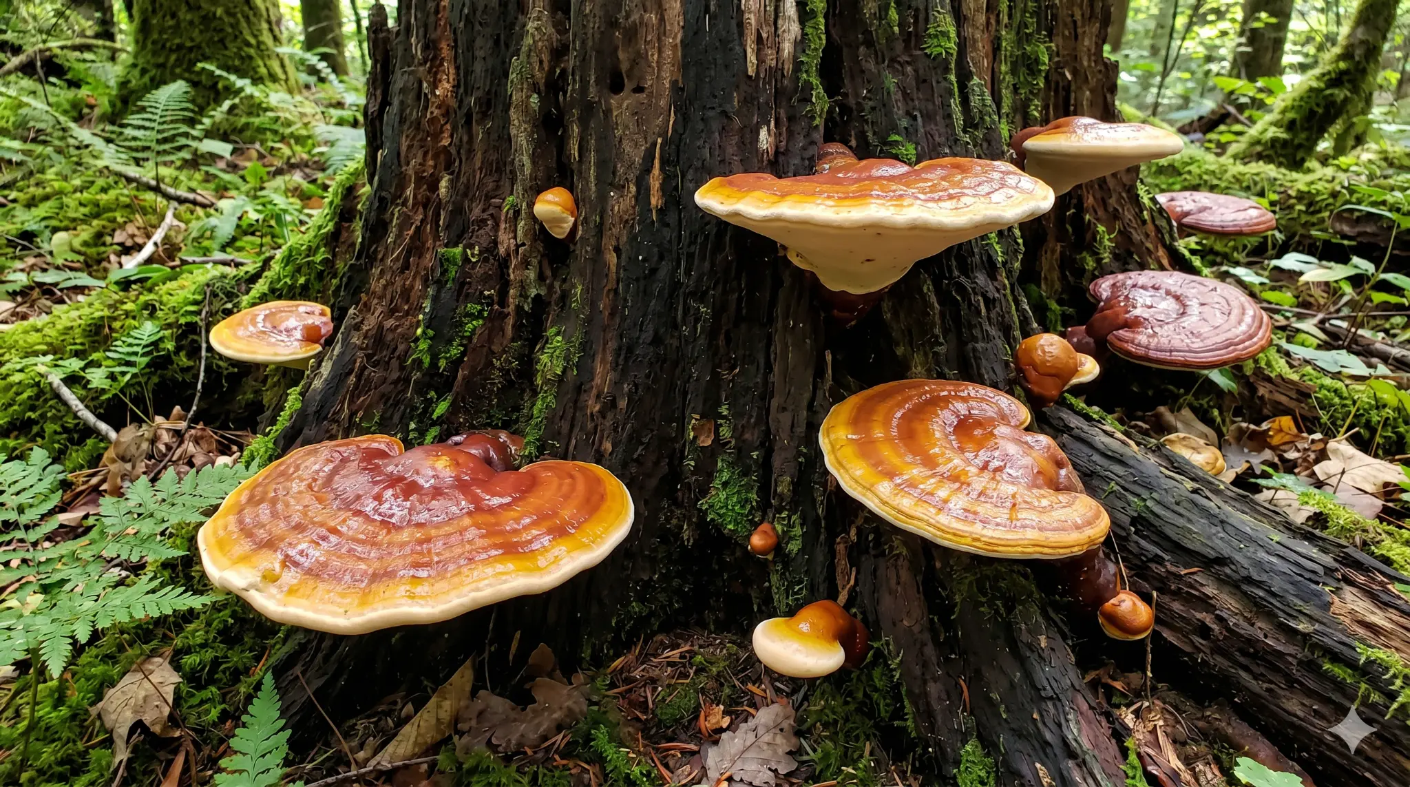 Reishi (Ganoderma) (Ganoderma lucidum), hongo funcional